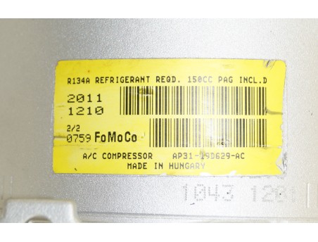AC Compressor FORD FIESTA VI FOCUS III B-MAX ECOSPORT AP31-19D629-AC