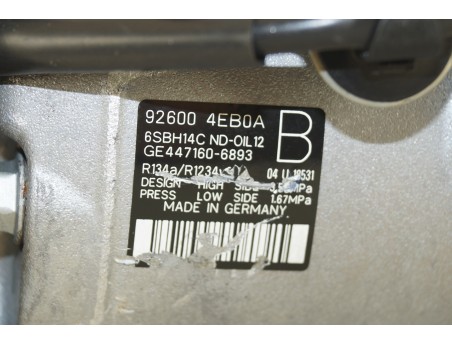 New AC Compressor MEGANE III KOLEOS TALISMAN NISSAN QASHQAI 92600-4EB0A