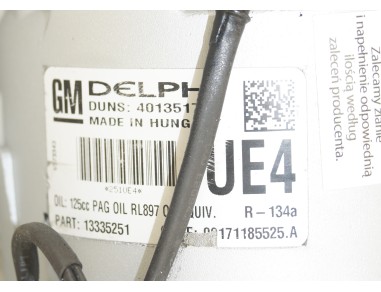 AC Compressor OPEL ASTRA J MERIVA B...