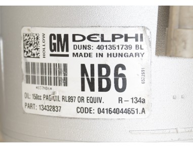 AC Compressor OPEL ASTRA H ZAFIRA B...