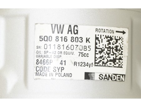 Klimakompressor AUDI SEAT SKODA VW  5Q0816803K PXE14-8416P