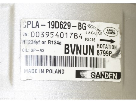AC Compressor JAGUAR E-PACE F-TYPE XF XJ RANGE ROVER EVOQUE CPLA-19D629-BG
