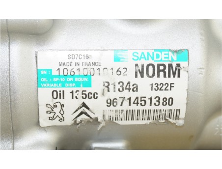 AC Compressor CITROEN C4 C5 DS4 DS5 PEUGEOT 3008 407 508 9671451380