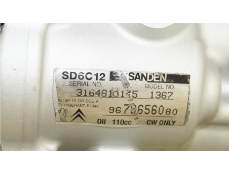 CITROEN DS PEUGEOT 9678656080 SD6C12-1367 KOMPRESOR