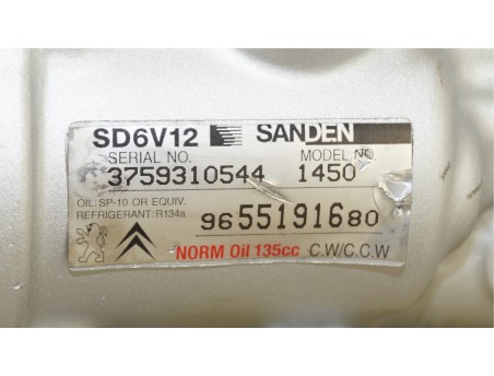 BERLINGO XSARA PEUGEOT 206 307 9655191680, 1450 KOMPRESOR