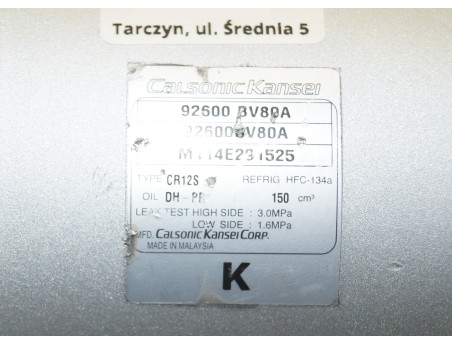 Klimakompressor DOKKER DUSTER LODGY PULSAR FLUENCE 92600BV80A