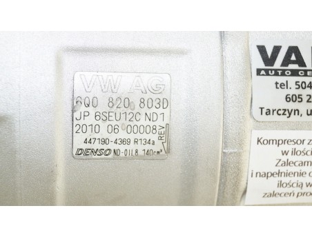 Klimakompressor AUDI A2 IBIZA FABIA VW POLO LUPO 6Q0820803D 447190-4369
