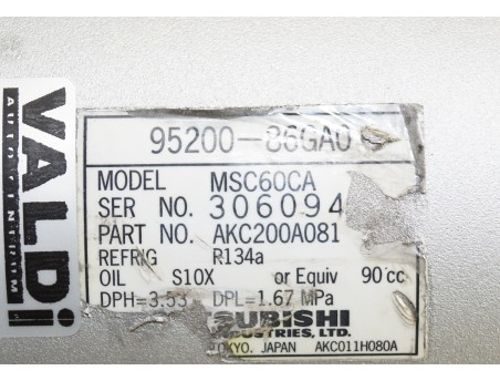 AC Compressor SUZUKI JUSTY III SUZUKI IGNIS II 1.3 1.5 95200-86GA0