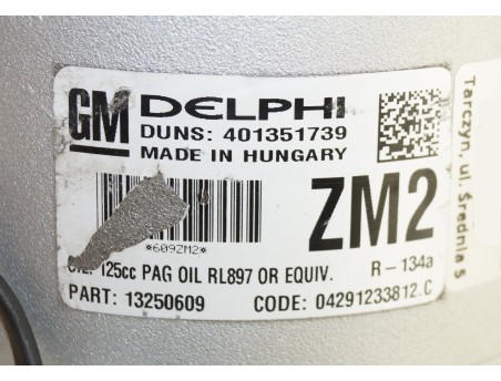 Klimakompressor OPEL ASTRA J INSIGNIA A 13250609, ZM2