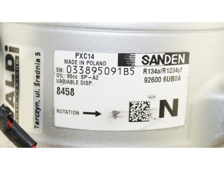 AC Compressor NISSAN QASHQAI III RENAULT KANGOO III 92600-6UB0A, PXC14-8458