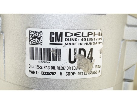 AC Compressor OPEL ASTRA J MERIVA B ZAFIRA C 13335252, UD4