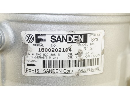 AC Compressor AUDI VW SEAT SKODA 1K0820808B, 1615