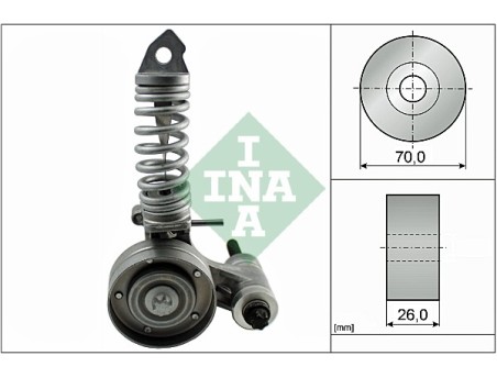 INA 533 0085 30 Napinacz paska klinowego wielorowkowego