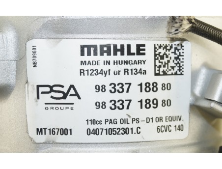 CITROEN C4 III OPEL ASTRA L PEUGEOT 308 II 508 II 9833718880 KOMPRESOR