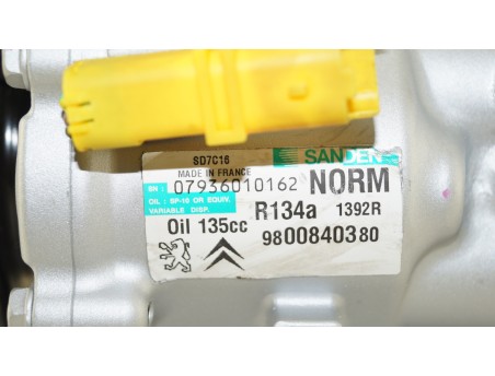 AC Compressor CITROEN C5 II III C6 PEUGEOT 407 508 607 9800840380, 1392R