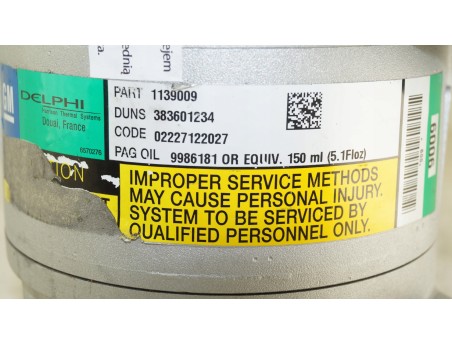 AC Compressor OPEL ASTRA G ZAFIRA A 98- 1.7 2.0 2.2 383601234